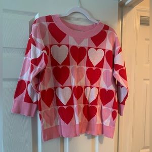 Pink & Red Hearts Neiman Marcus Sweater - large